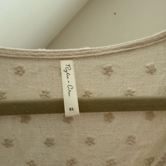 Rylee + Cru Cream Embroidered Textured Floral Top - Picture 3 of 4